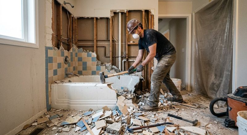 Bathroom Demolition in Bergen County, NJ